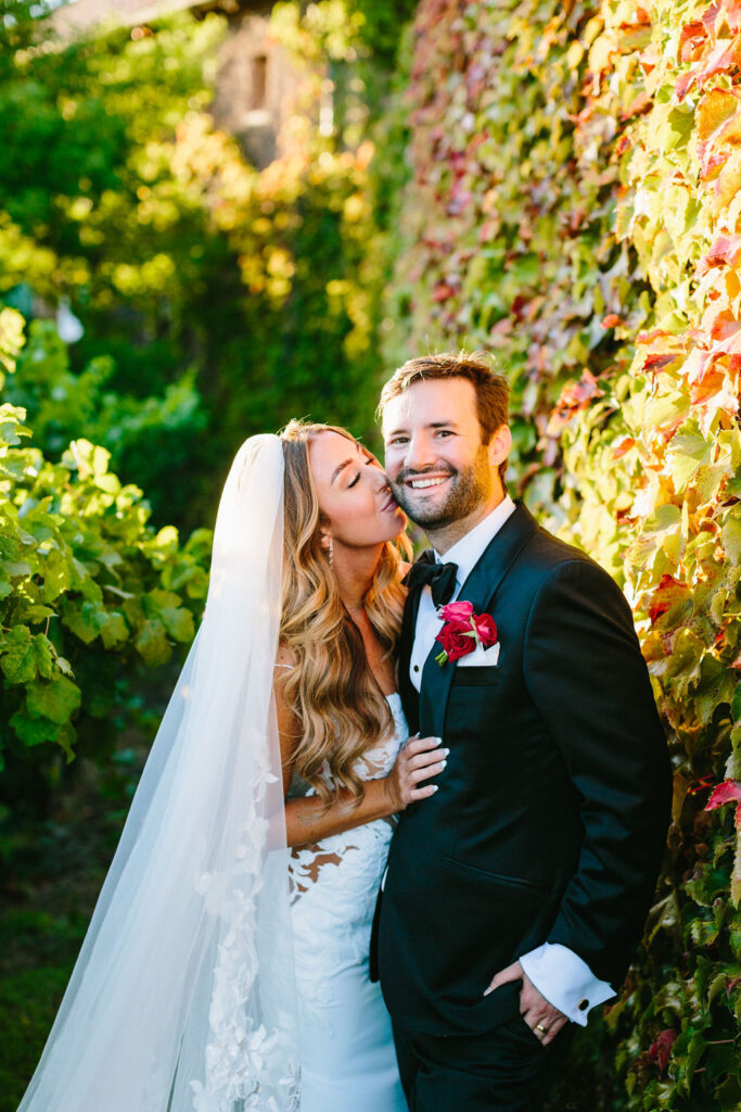 Bride and groom portraits from a modern retro Viansa Winery wedding in Sonoma