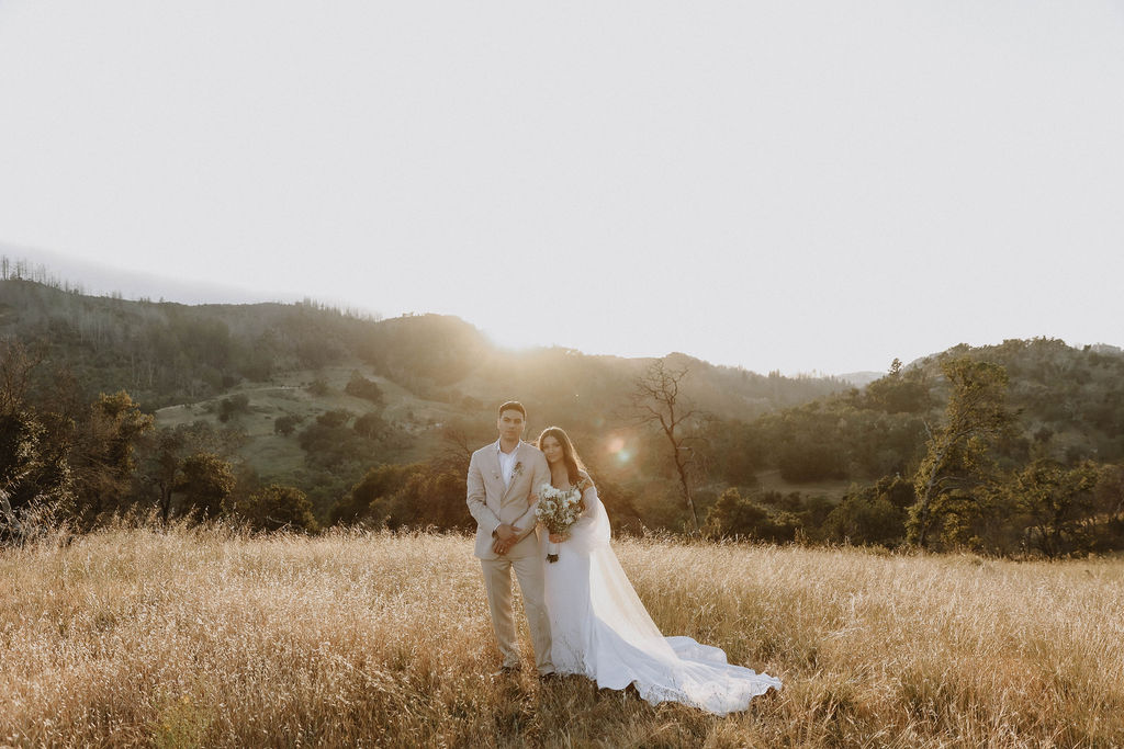 Bride and groom portraits at French Oak Ranch in California