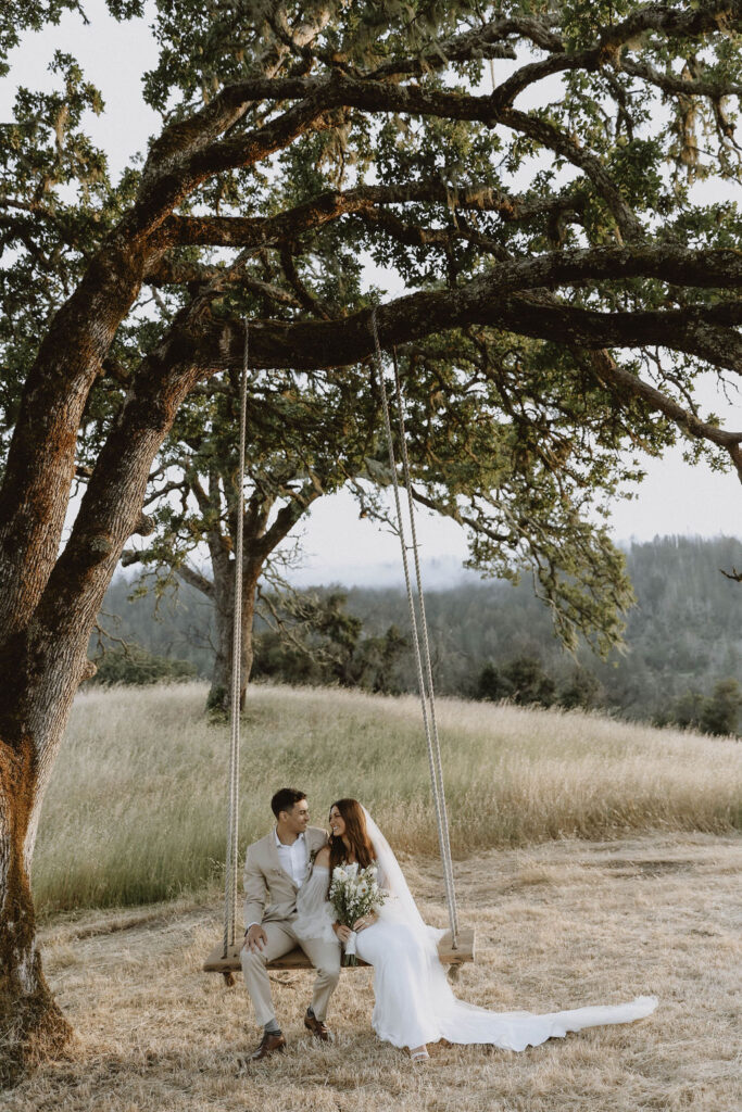 Bride and groom portraits from French Oak Ranch wedding in California