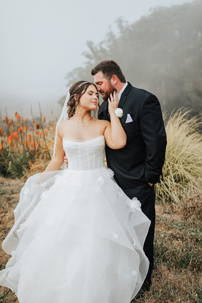 Bride and groom portraits from a rustic countryside Spring Hill Estate California wedding