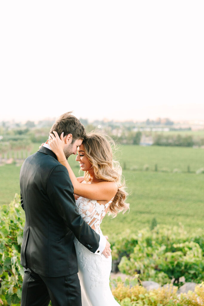 West Event Co | Sonoma County Wedding Planner | bride and groom hugging each other 